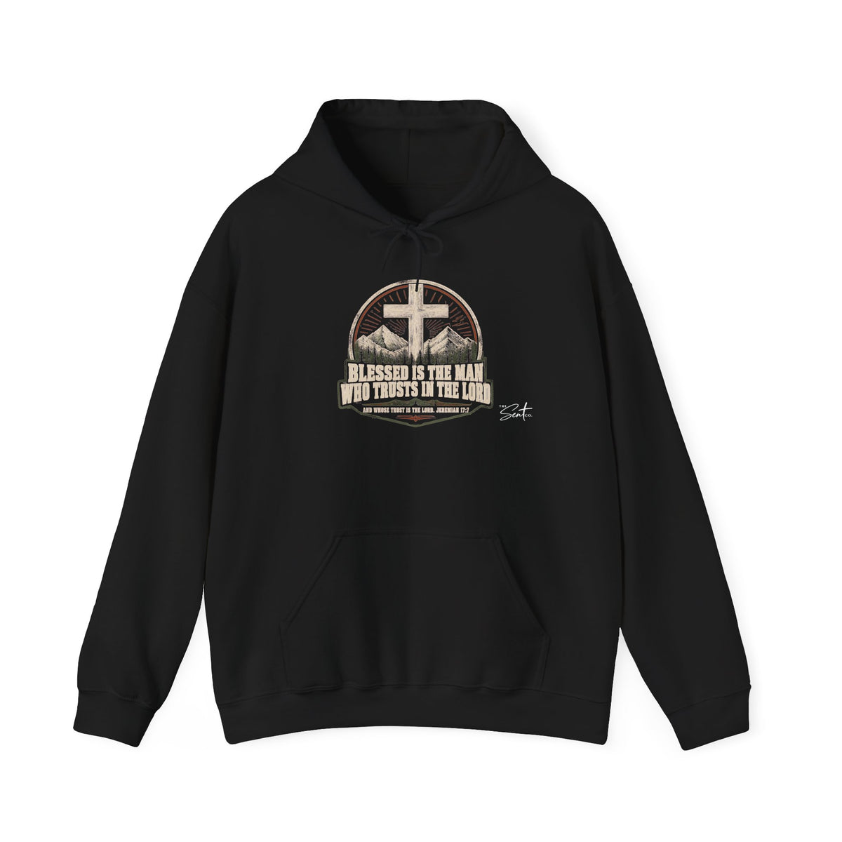 Blessed Is The Man Hoodie – Christian Cross Faith Sweatshirt