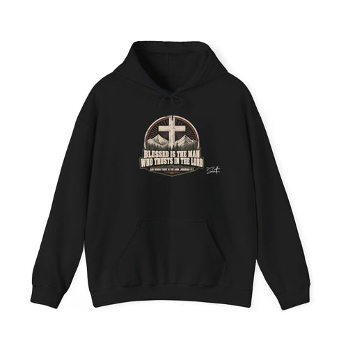 Blessed Is The Man Hoodie – Christian Cross Faith Sweatshirt