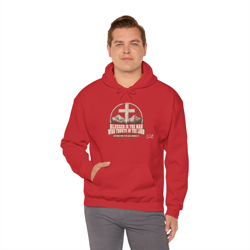 Blessed Is The Man Hoodie – Christian Cross Faith Sweatshirt