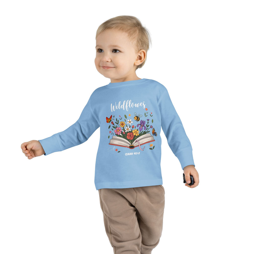 Child of God Toddler Long Sleeve Tee — Floral Christian Baby Shirt