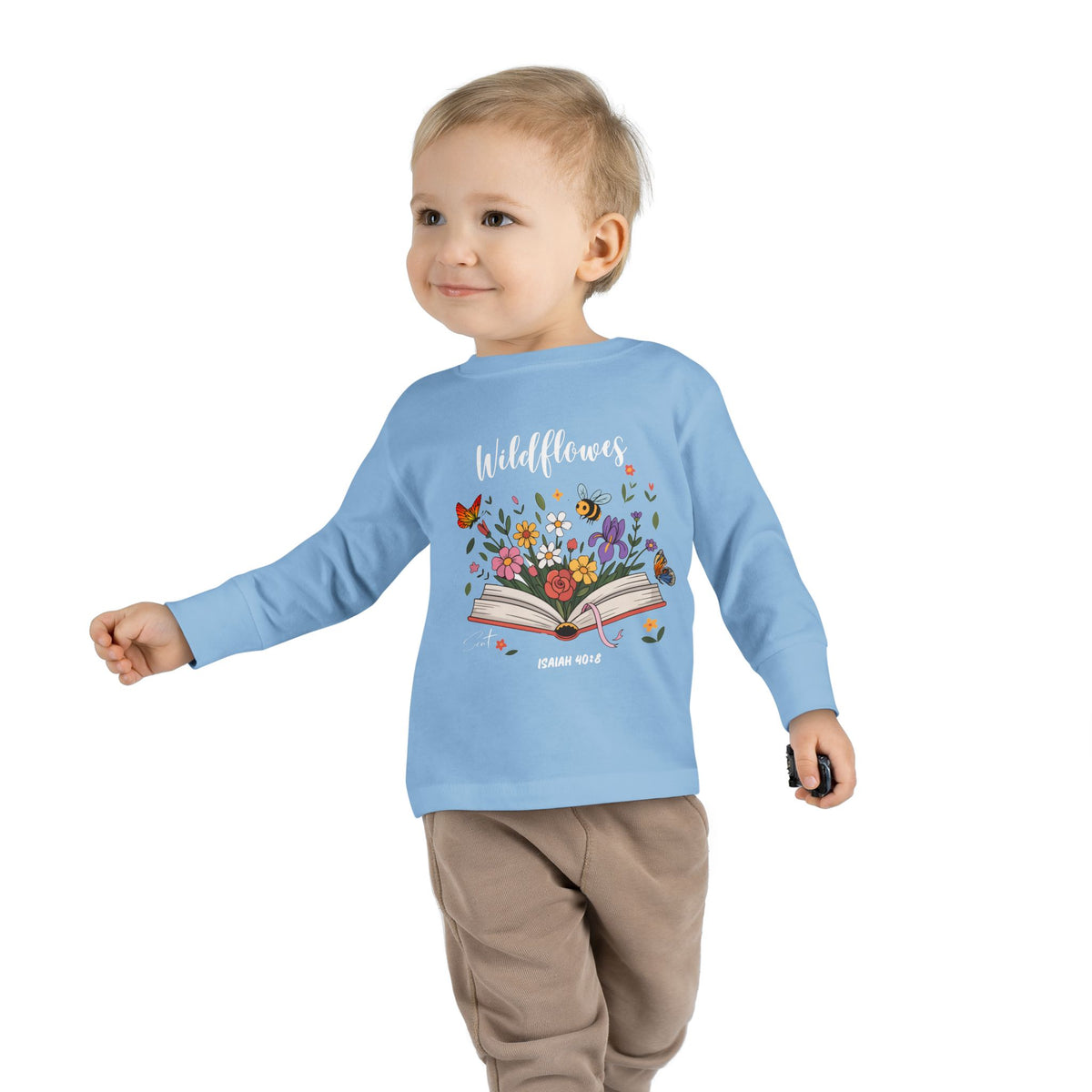 Child of God Toddler Long Sleeve Tee — Floral Christian Baby Shirt