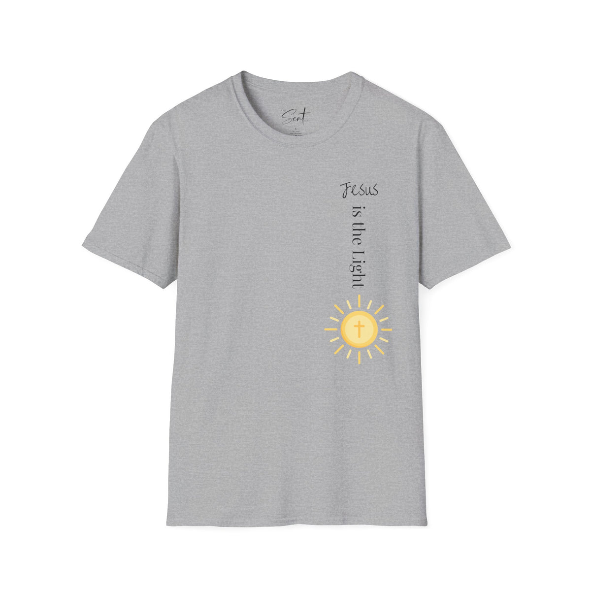 Jesus Is The Light Floral Cross Christian T-Shirt