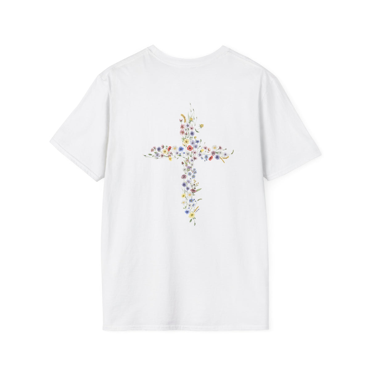 Jesus Is The Light Floral Cross Christian T-Shirt