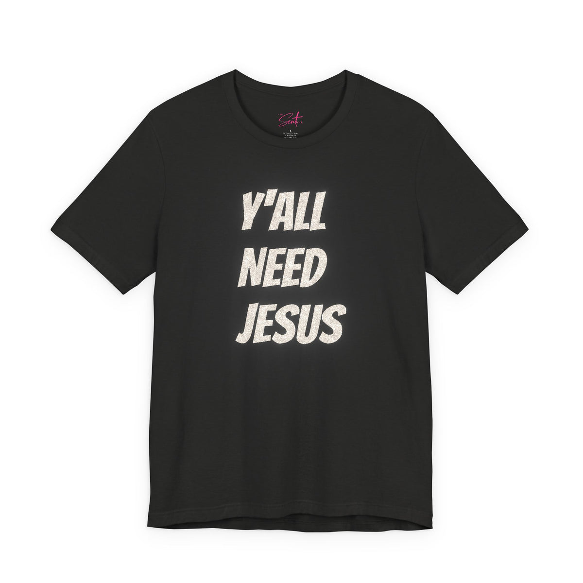 Y'all Need Jesus Graphic Tee — Floral Script Christian Shirt