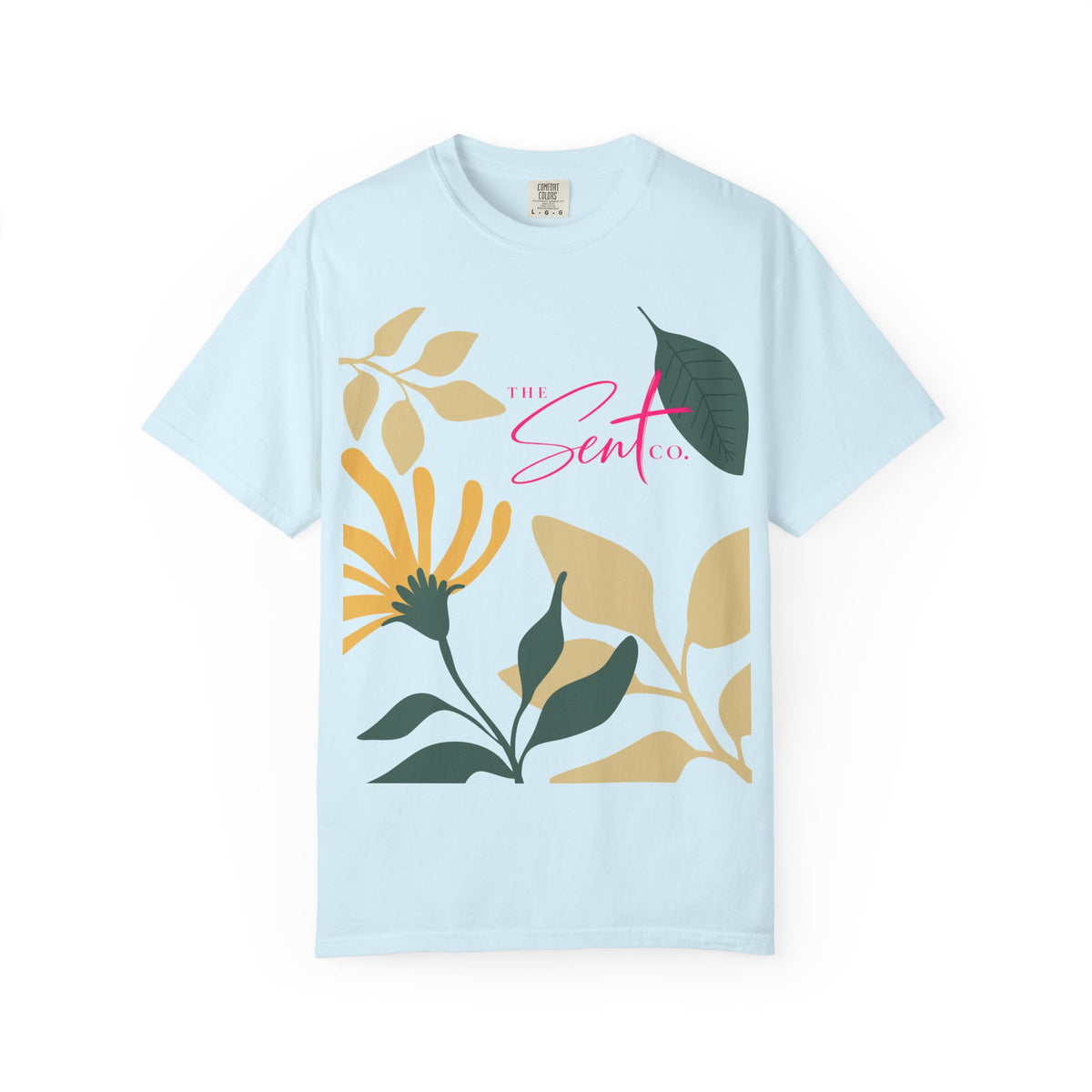 Floral Script Tee -"Here I am. Send me." Isaiah 6:8 (Back Print) The  Sent Co. (Front Print)