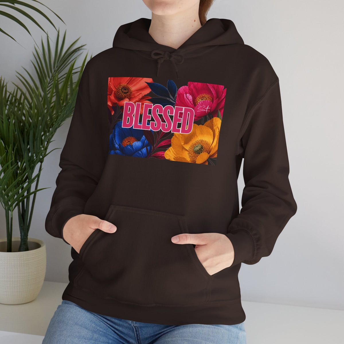 Blessed Floral Graphic Hoodie