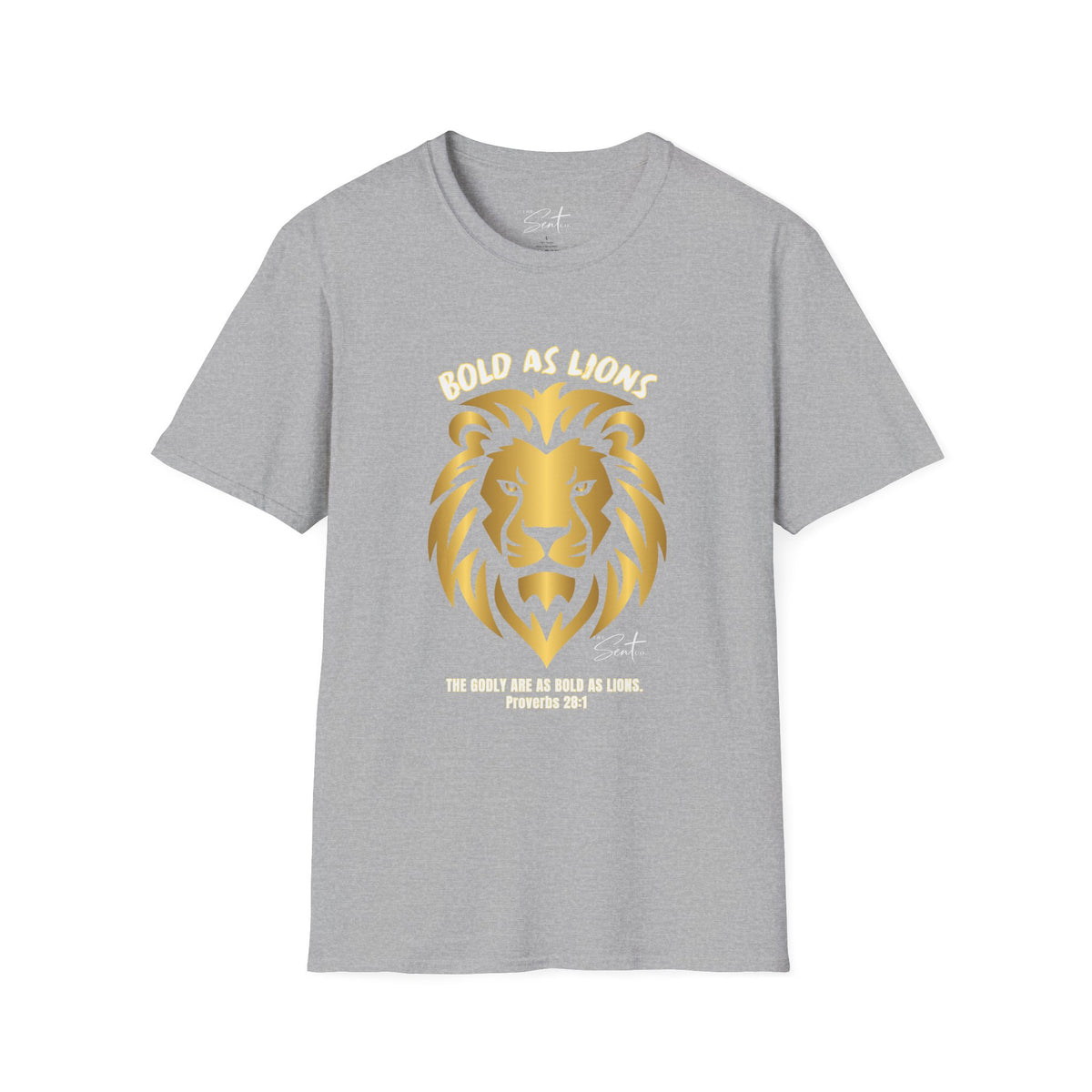 Jesus Cross T-Shirt — "Jesus" Scripture Design (Matthew 28:19, Psalms 23:3)