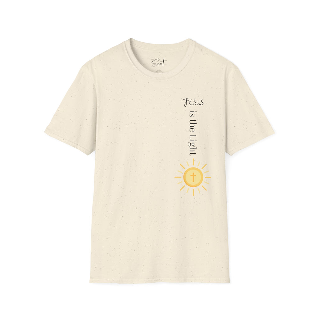 Jesus Is The Light Floral Cross Christian T-Shirt