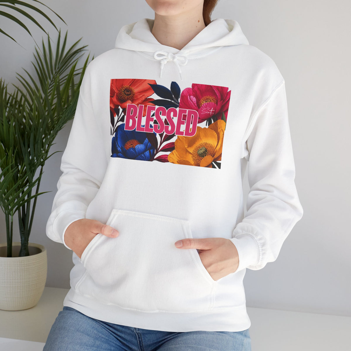 Blessed Floral Graphic Hoodie
