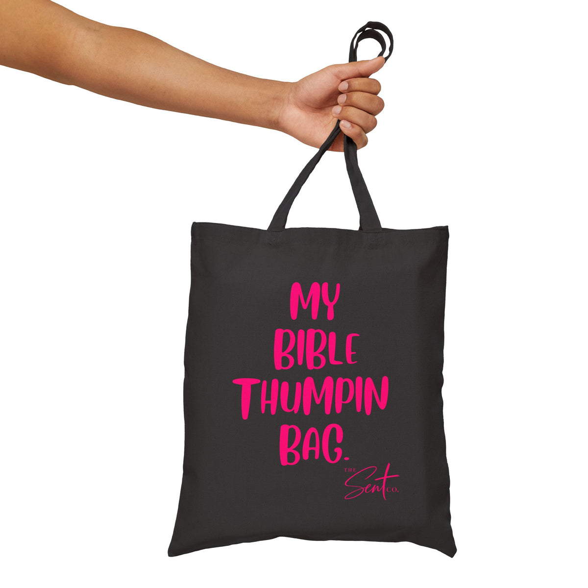 Bible Thumpin' Tote Bag — 'My Bible Thumpin Bag' Cotton Canvas Shopper