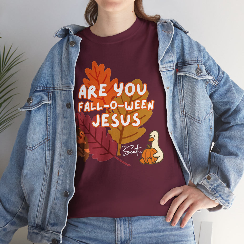 Are You Fall-o-ween Jesus? Christian Halloween Thanksgiving T-Shirt