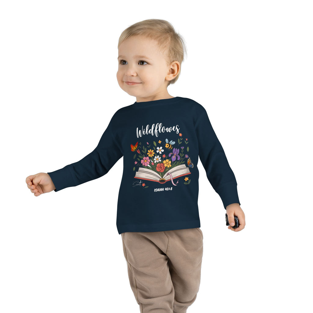 Child of God Toddler Long Sleeve Tee — Floral Christian Baby Shirt