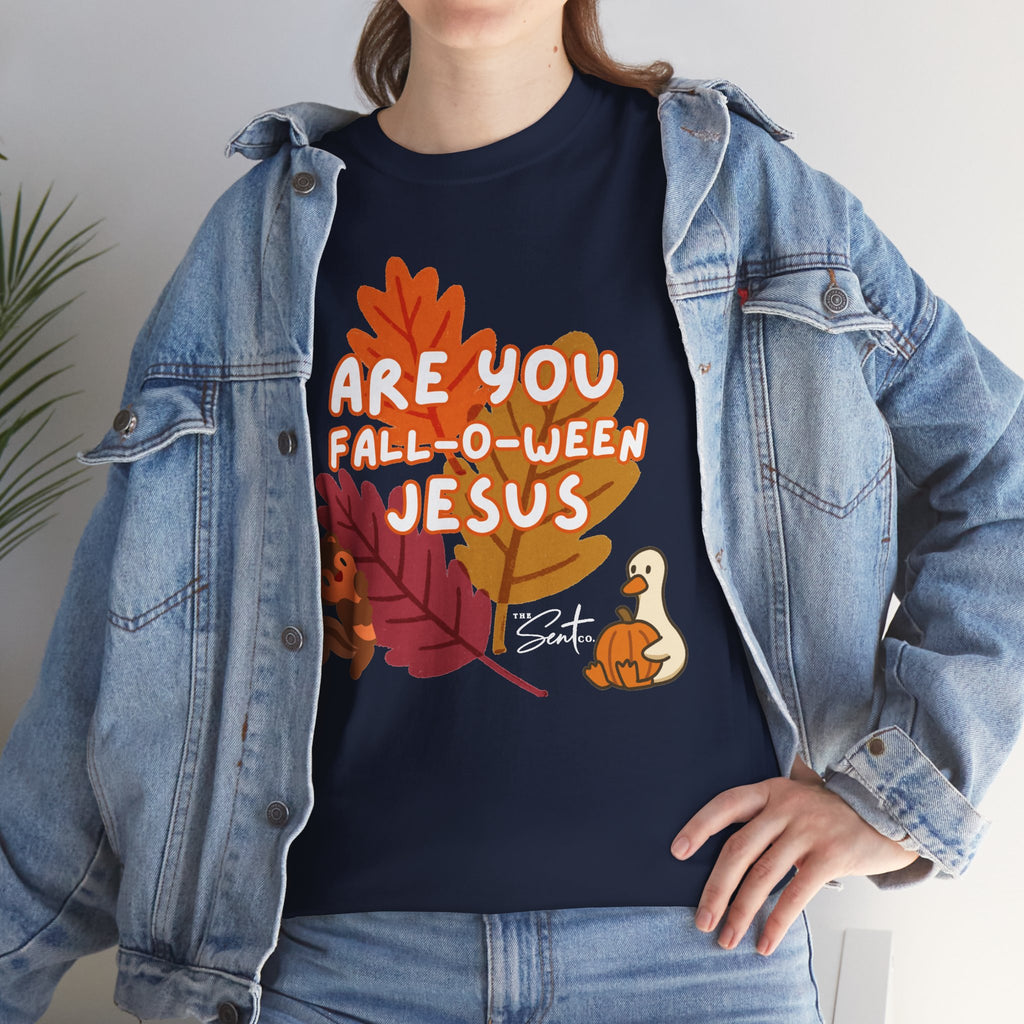 Are You Fall-o-ween Jesus? Christian Halloween Thanksgiving T-Shirt