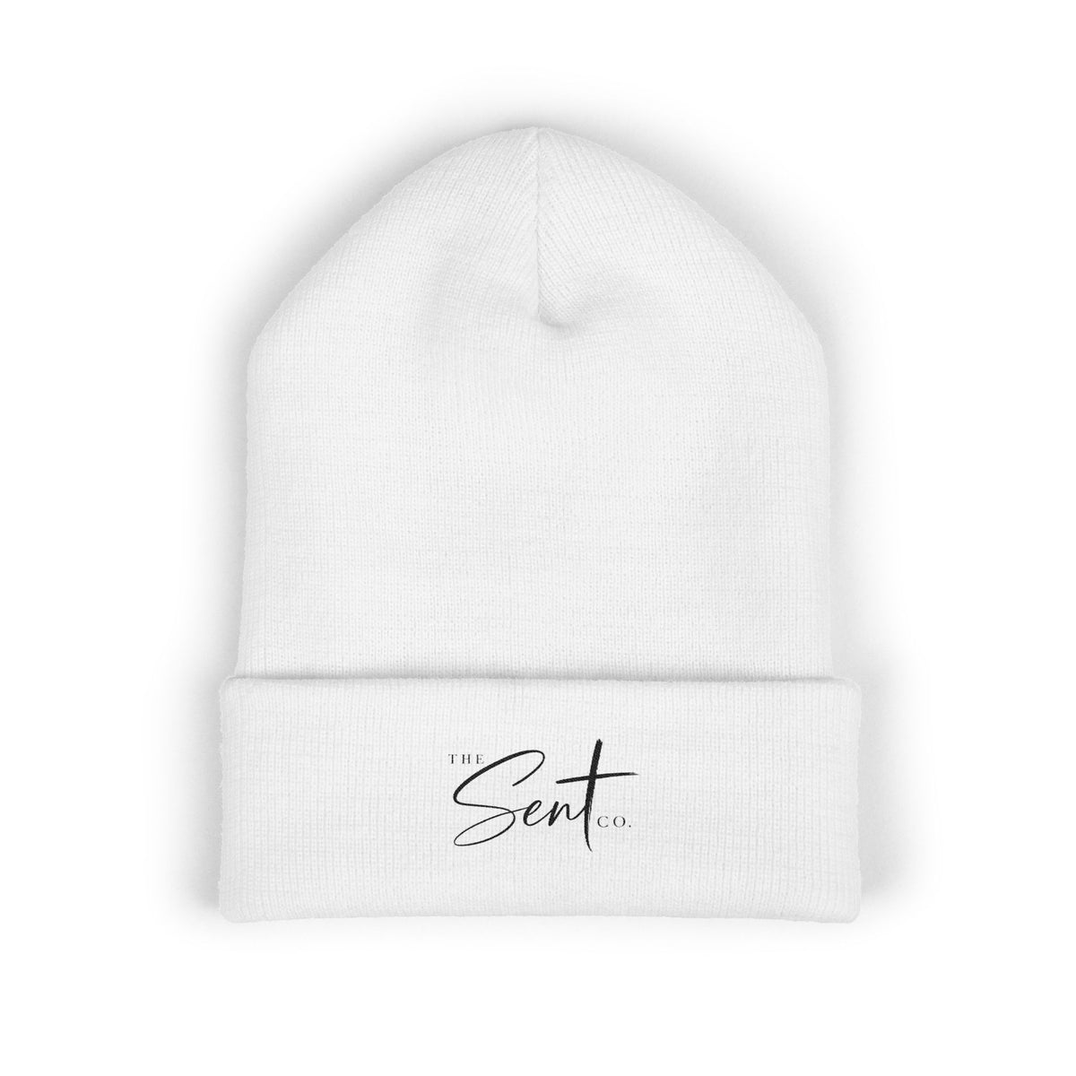The Sent Co. Embroidered Beanie — Classic Cuffed Knit Hat
