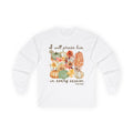 Praise Him in Every Season Long Sleeve Tee — Fall Pumpkin Floral Faith Shirt
