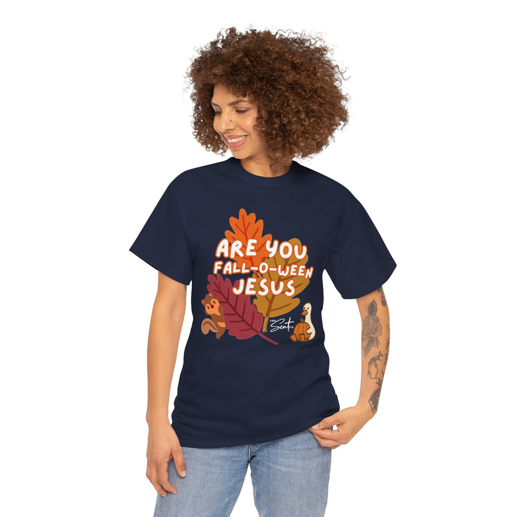 Are You Fall-o-ween Jesus? Christian Halloween Thanksgiving T-Shirt