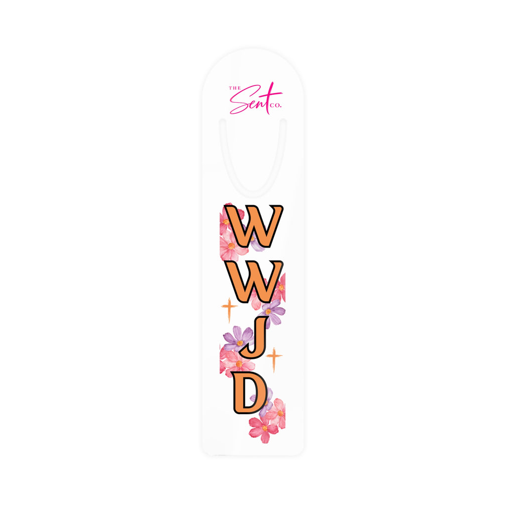 WWJD Floral Bookmark — Christian Faith Reminder Bookmark for Bible Study & Gifts