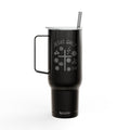 40oz Engraved Tumbler with Lid — “Jesus Girl” Floral Cross Stainless Travel Cup