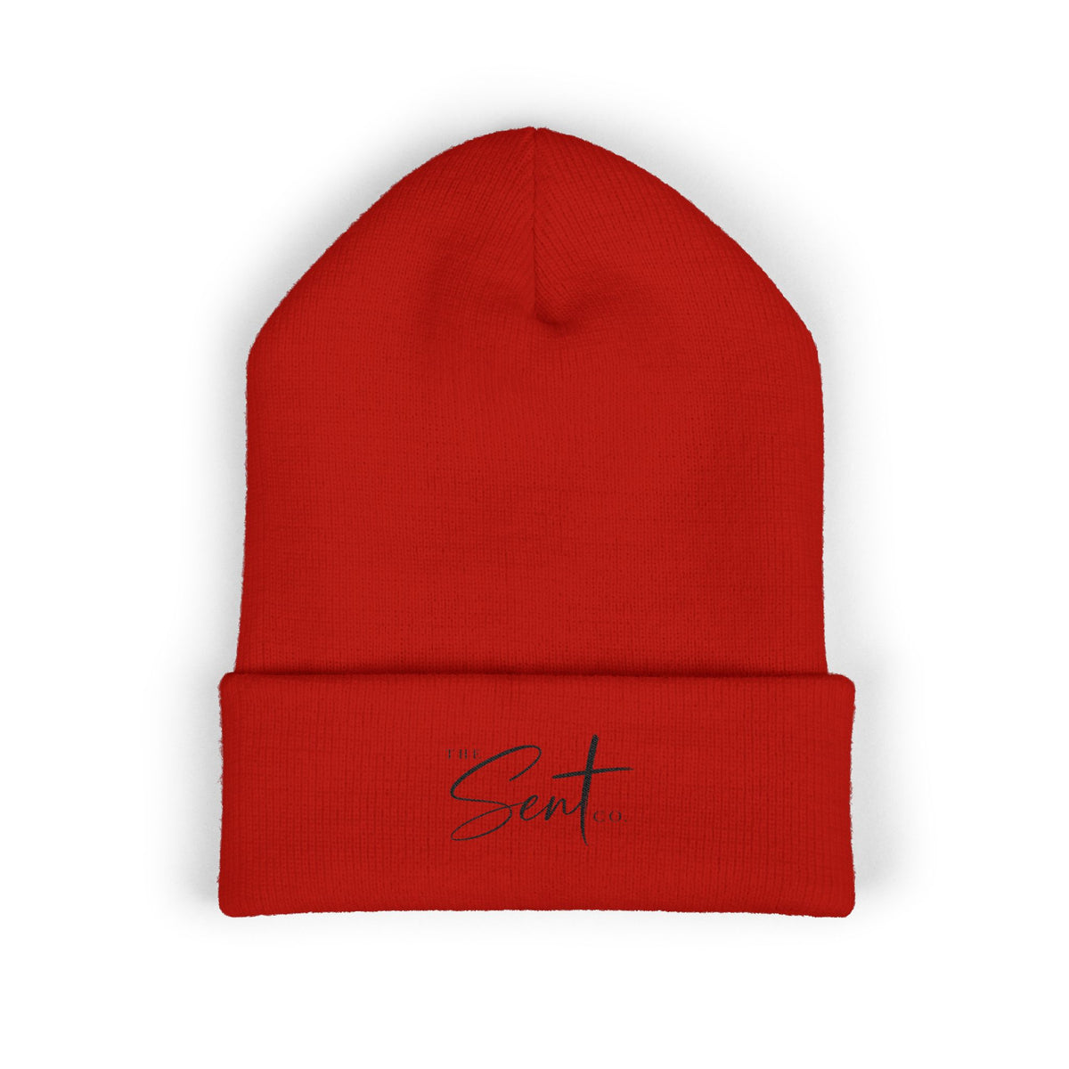 The Sent Co. Embroidered Beanie — Classic Cuffed Knit Hat