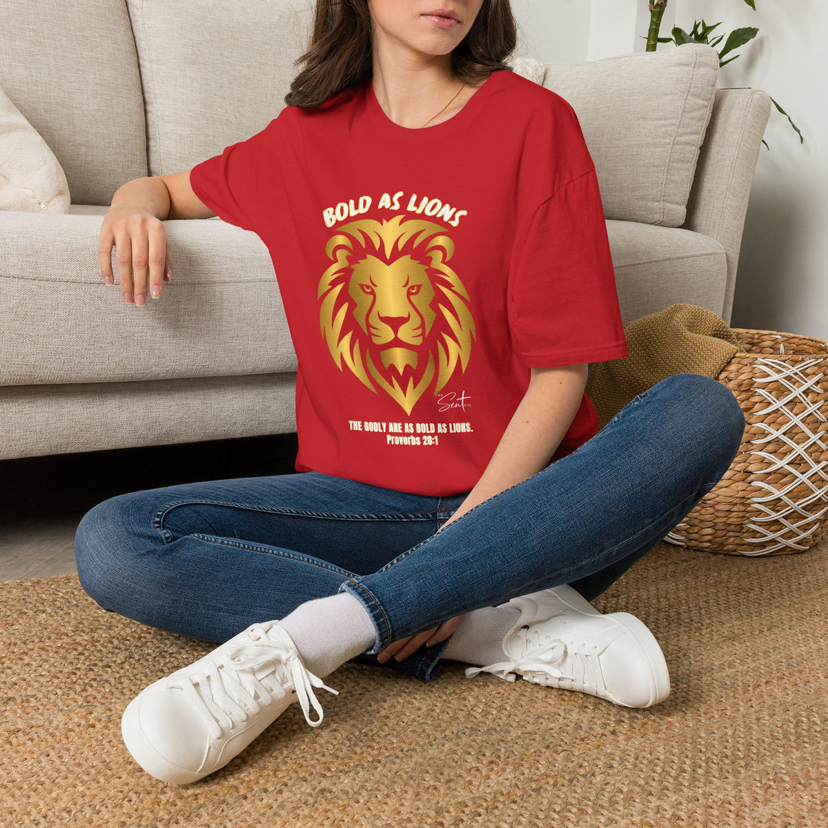 Jesus Cross T-Shirt — "Jesus" Scripture Design (Matthew 28:19, Psalms 23:3)
