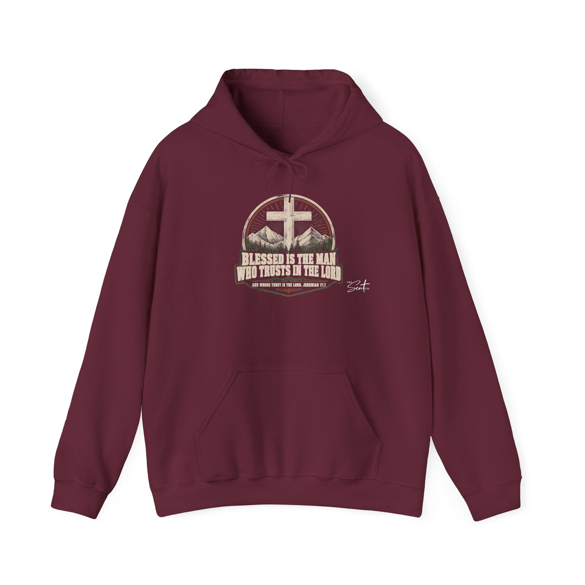 Blessed Is The Man Hoodie – Christian Cross Faith Sweatshirt