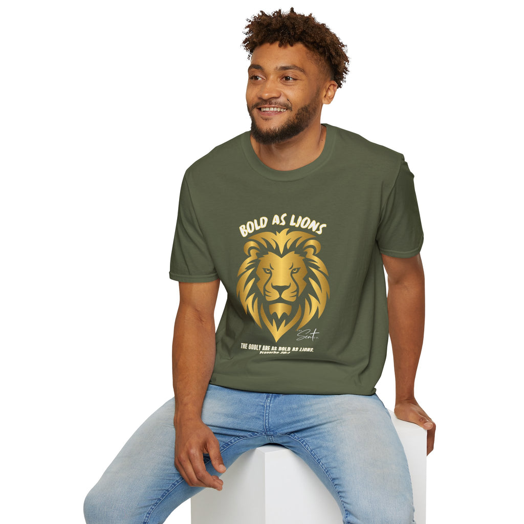 Jesus Cross T-Shirt — "Jesus" Scripture Design (Matthew 28:19, Psalms 23:3)