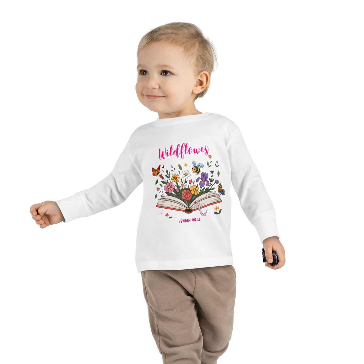 Child of God Toddler Long Sleeve Tee — Floral Christian Baby Shirt