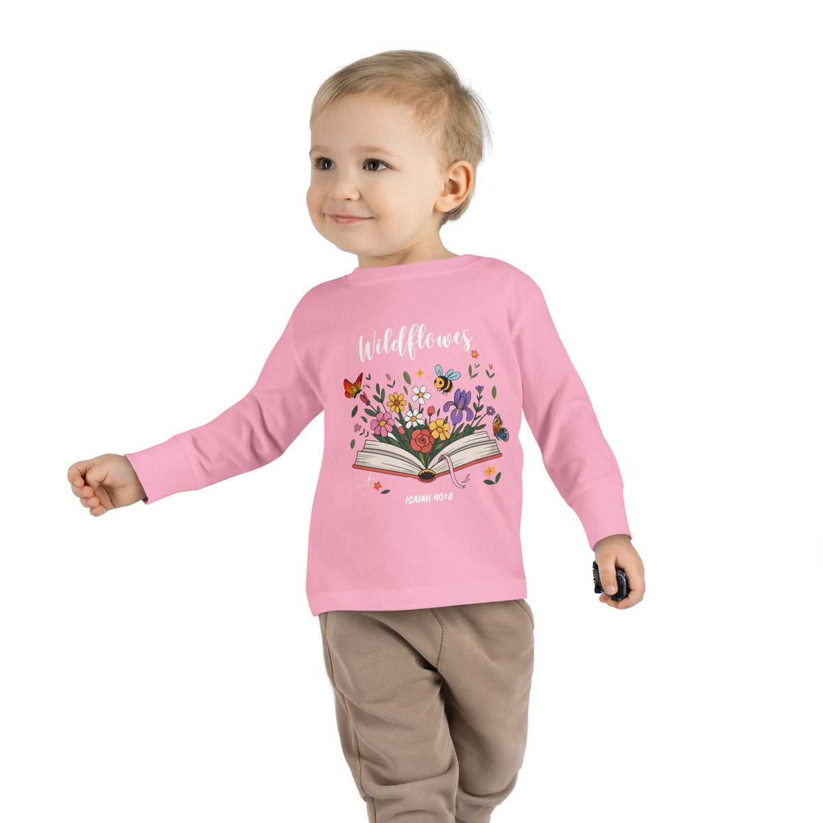 Child of God Toddler Long Sleeve Tee — Floral Christian Baby Shirt
