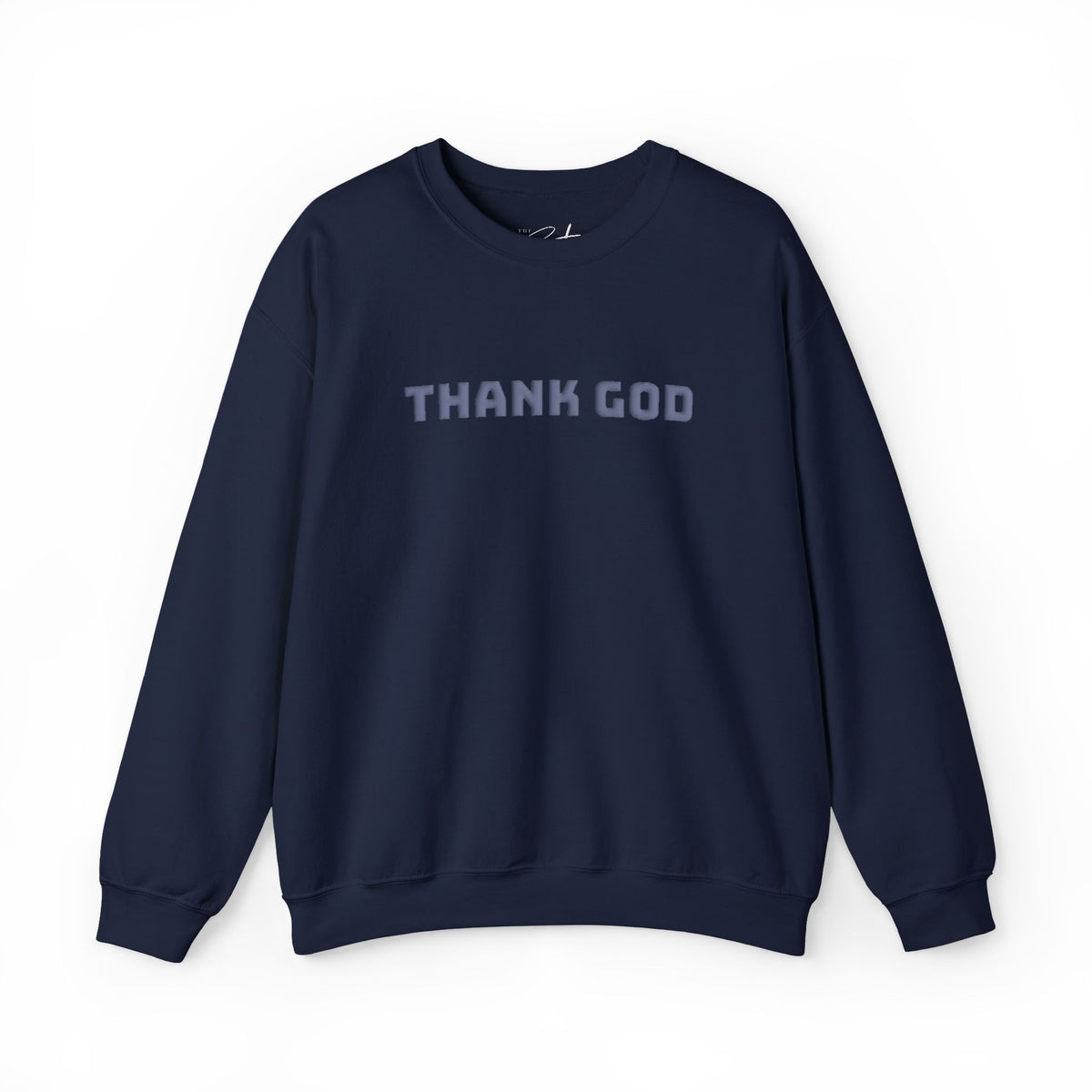 Thank God Embroidered Crewneck Sweatshirt