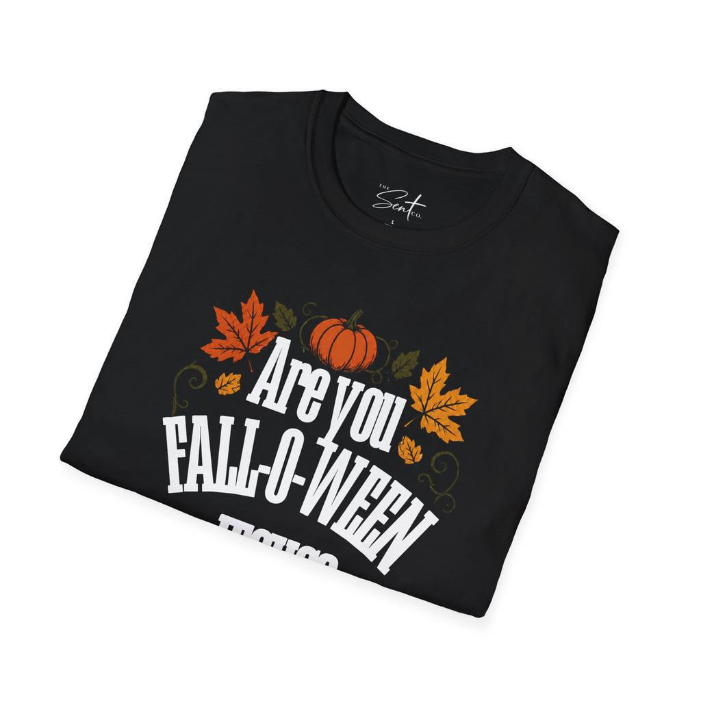Christian Halloween T-Shirt – “Are You Fall-o-ween Jesus? Matthew 4:19” Autumn Pumpkin Tee