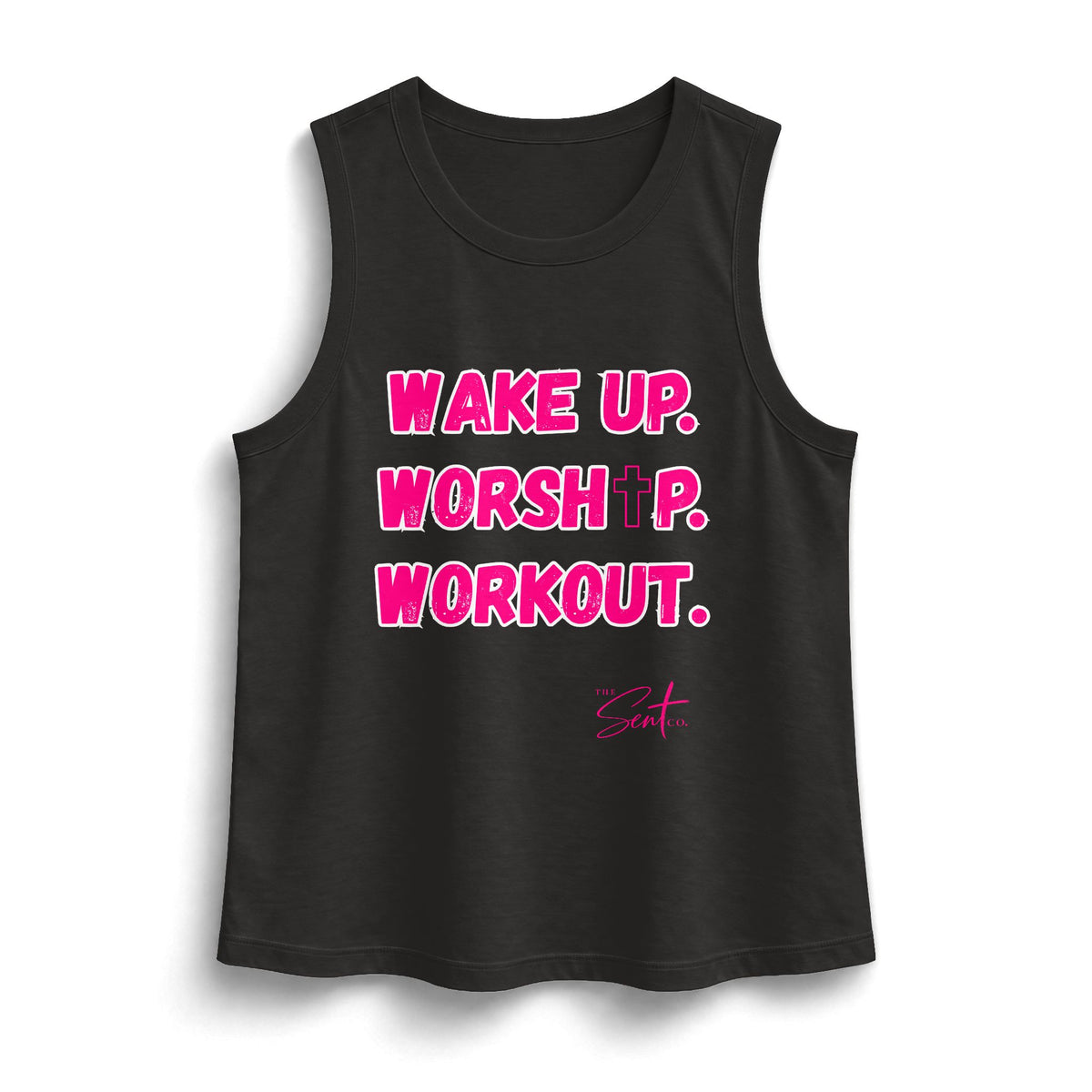 Women's 'Wake Up. Worship. Workout.' Faith Fitness Tank Top