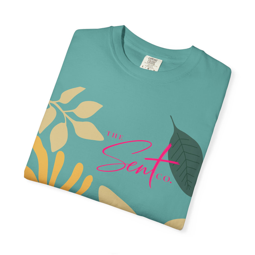 Floral Script Tee -"Here I am. Send me." Isaiah 6:8 (Back Print) The  Sent Co. (Front Print)