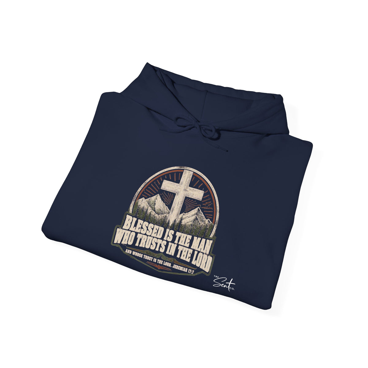 Blessed Is The Man Hoodie – Christian Cross Faith Sweatshirt