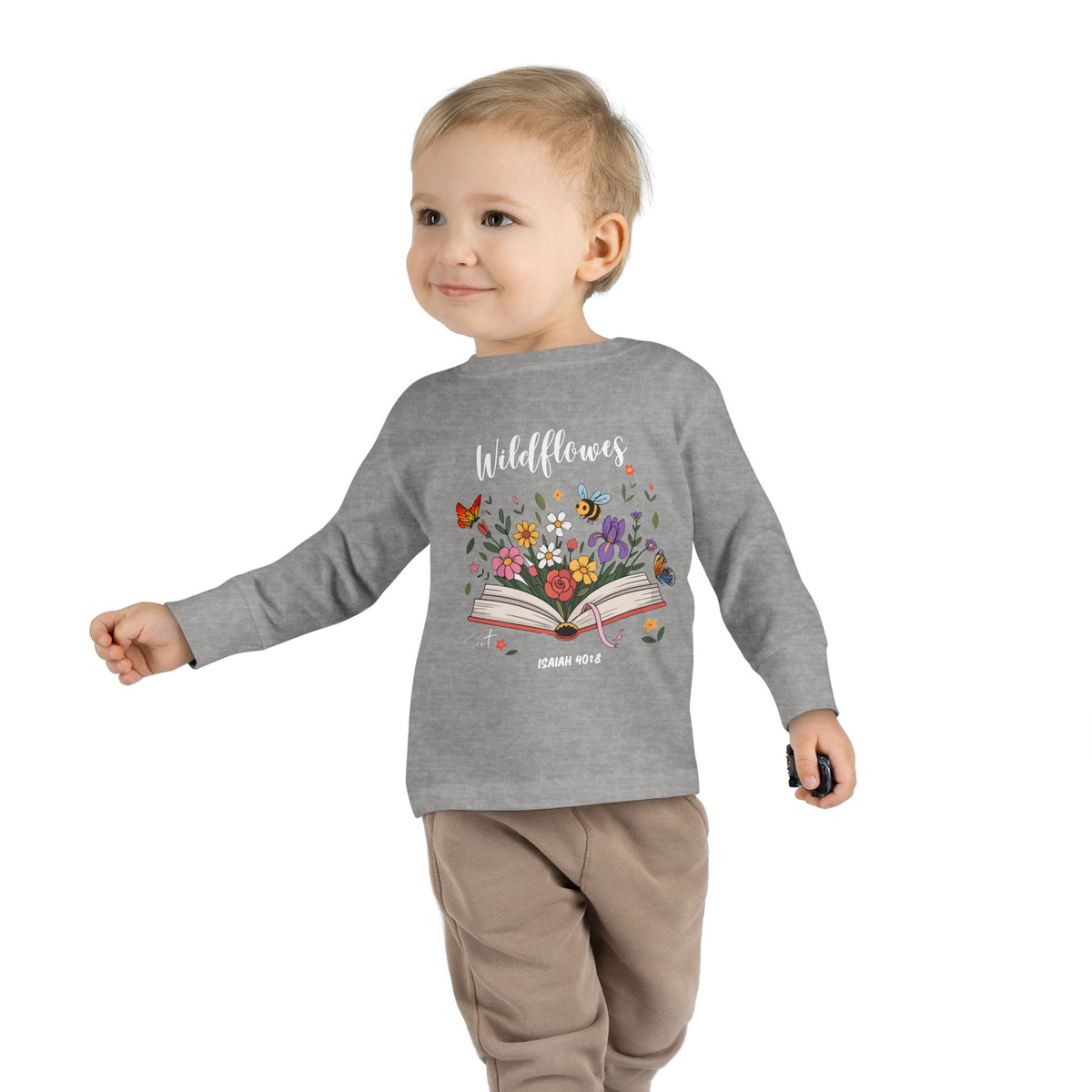 Child of God Toddler Long Sleeve Tee — Floral Christian Baby Shirt