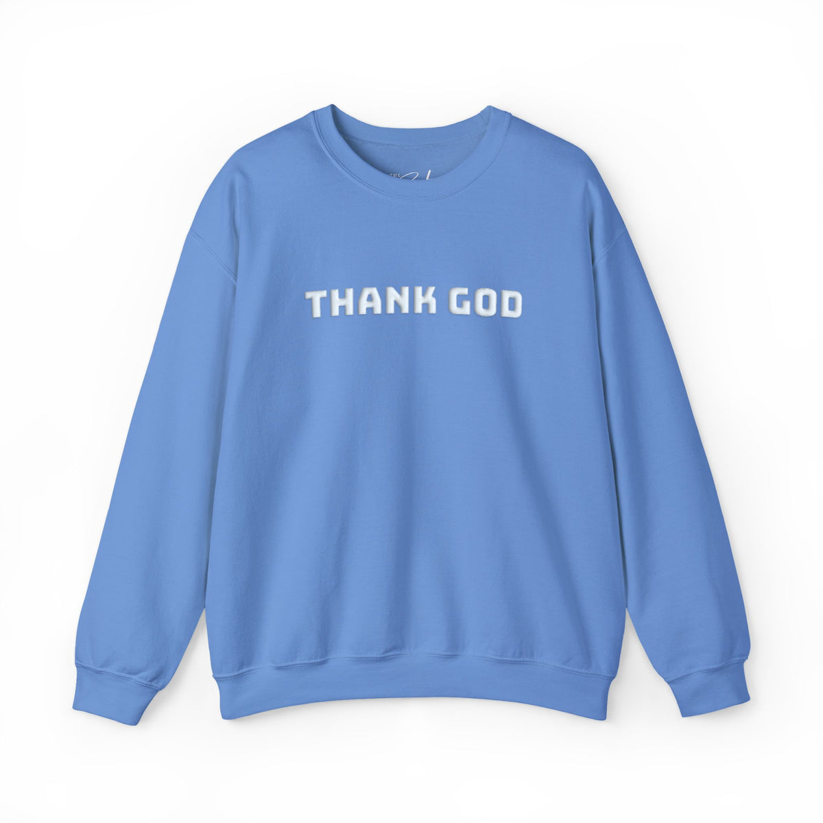 Thank God Embroidered Crewneck Sweatshirt