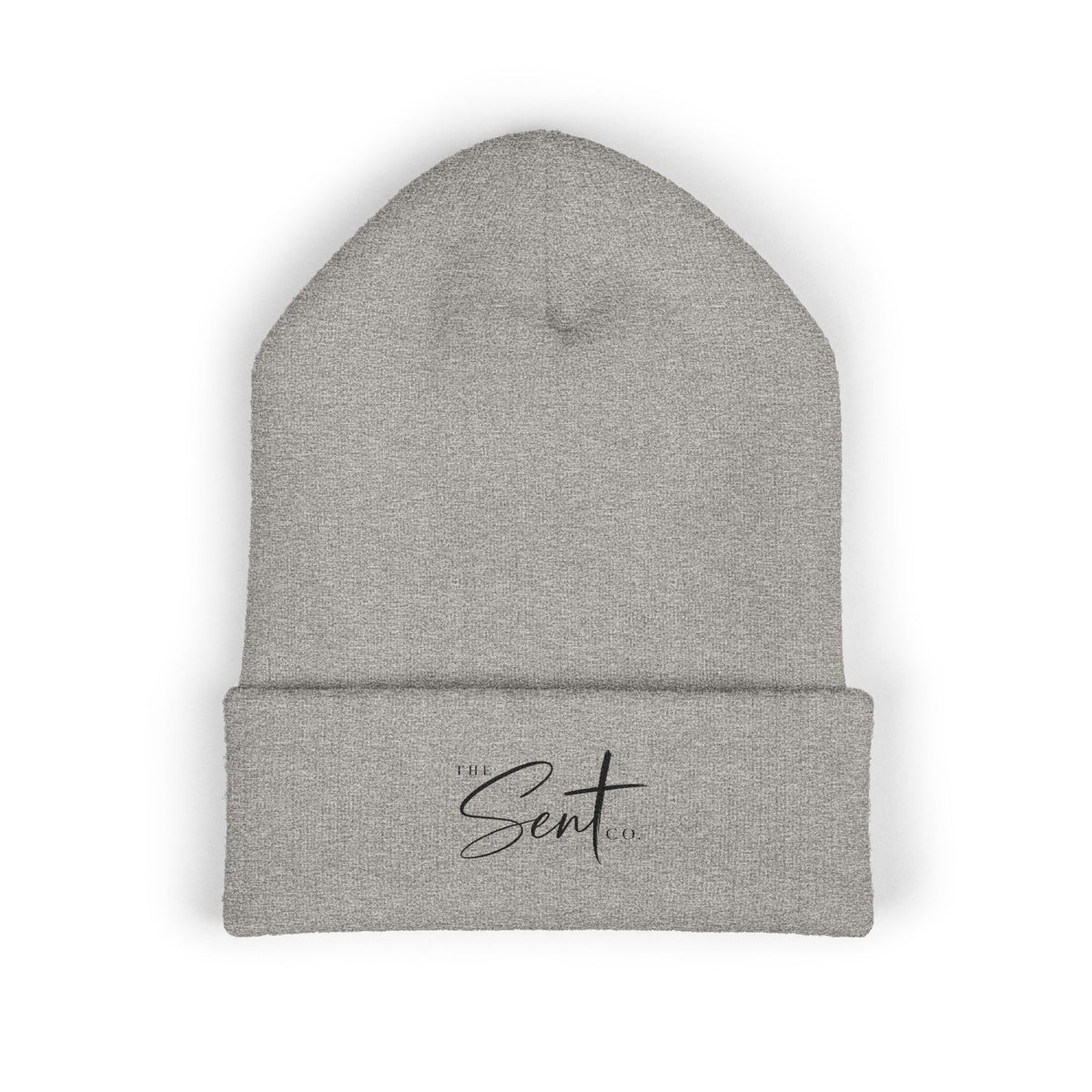 The Sent Co. Embroidered Beanie — Classic Cuffed Knit Hat