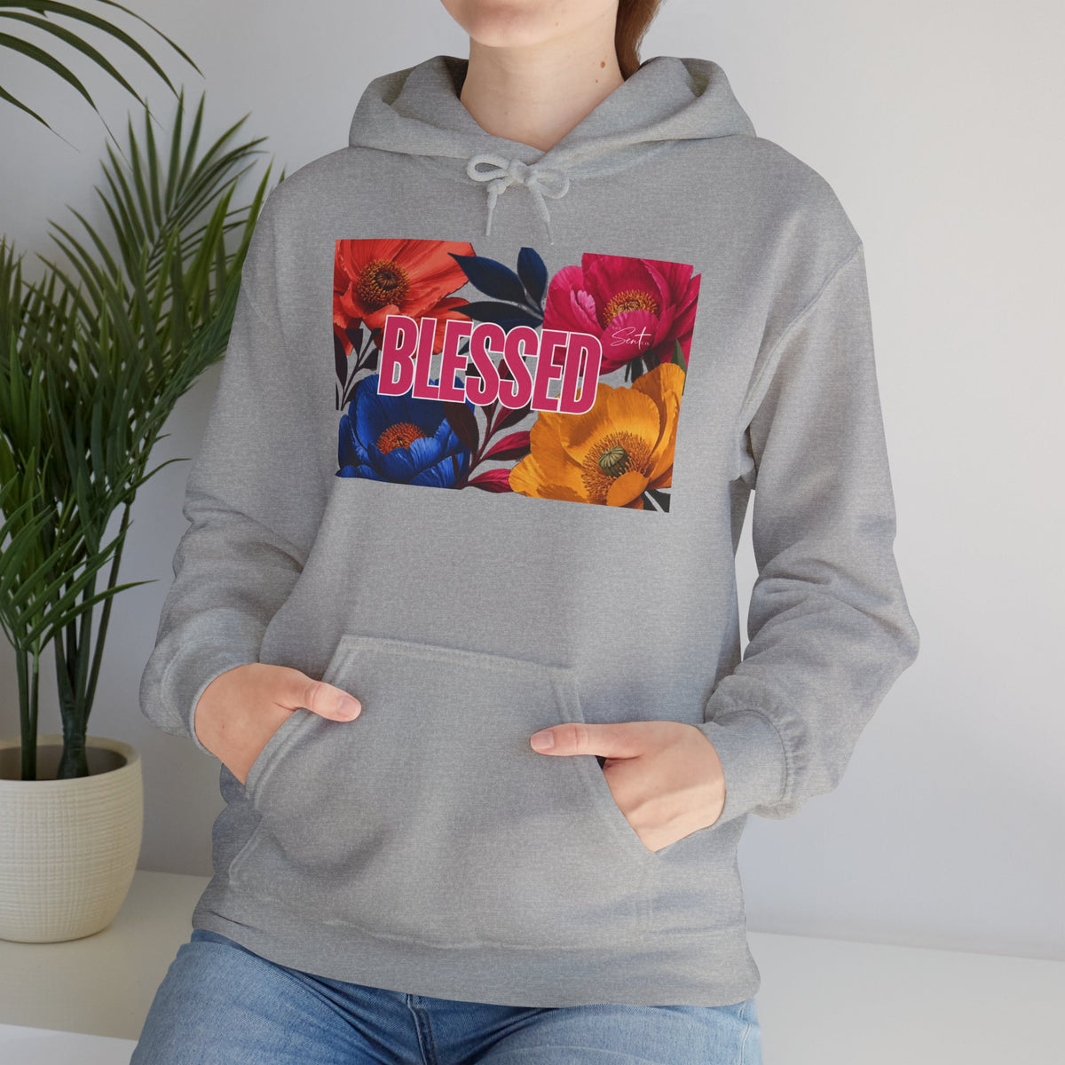 Blessed Floral Graphic Hoodie