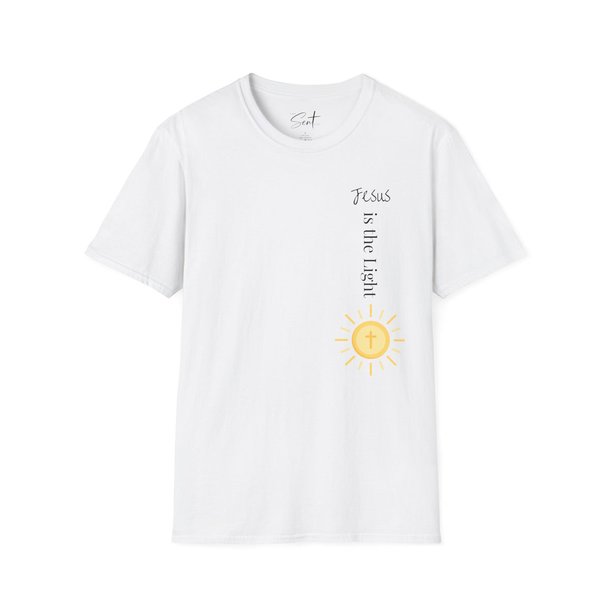Jesus Is The Light Floral Cross Christian T-Shirt