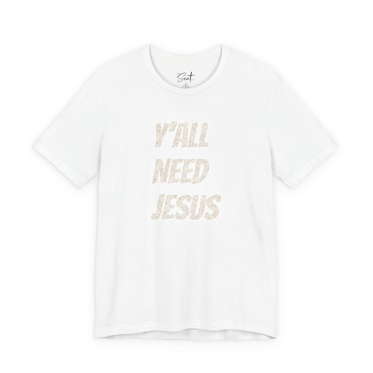 Y'all Need Jesus Graphic Tee — Floral Script Christian Shirt