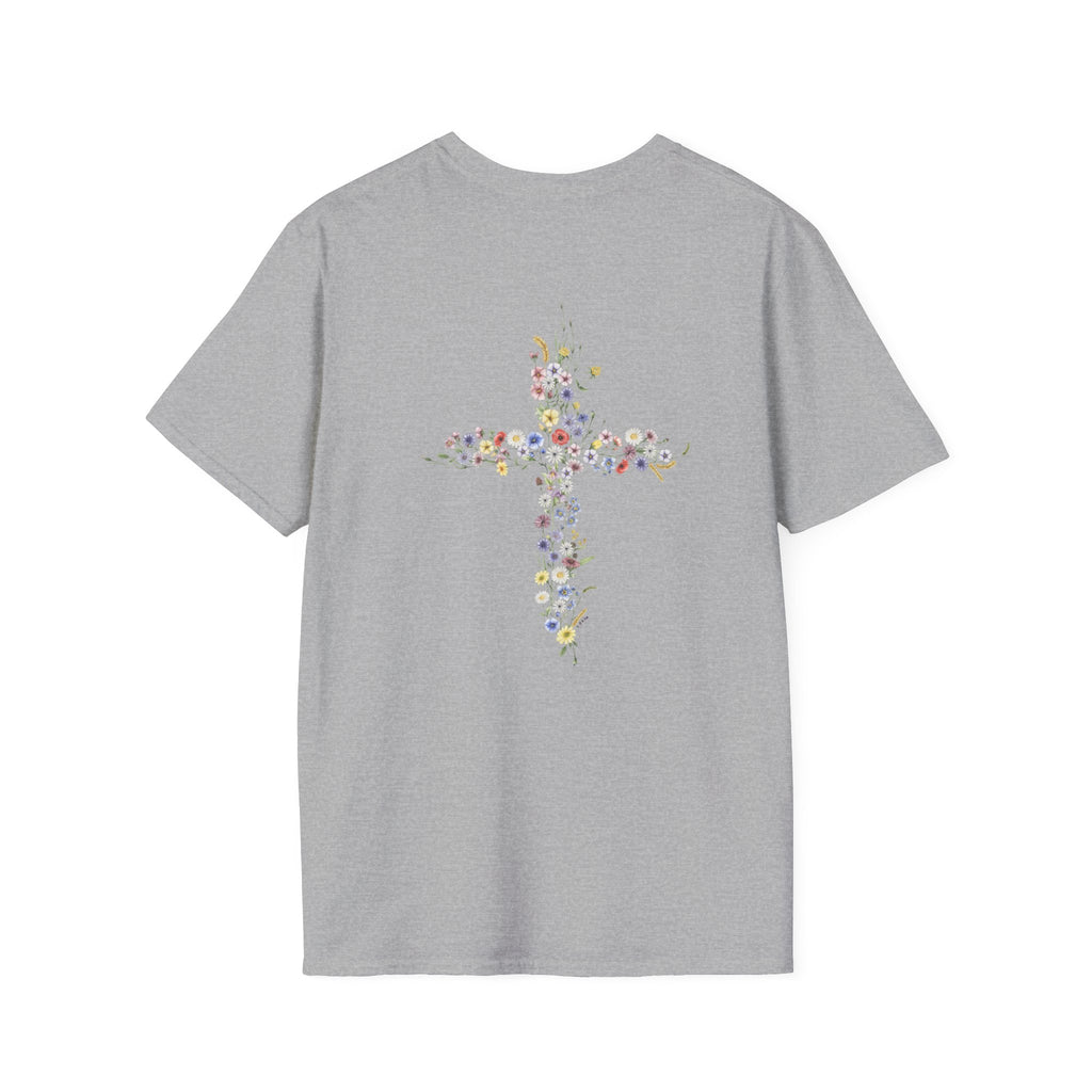 Jesus Is The Light Floral Cross Christian T-Shirt