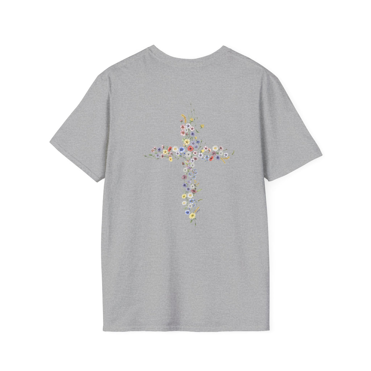 Jesus Is The Light Floral Cross Christian T-Shirt