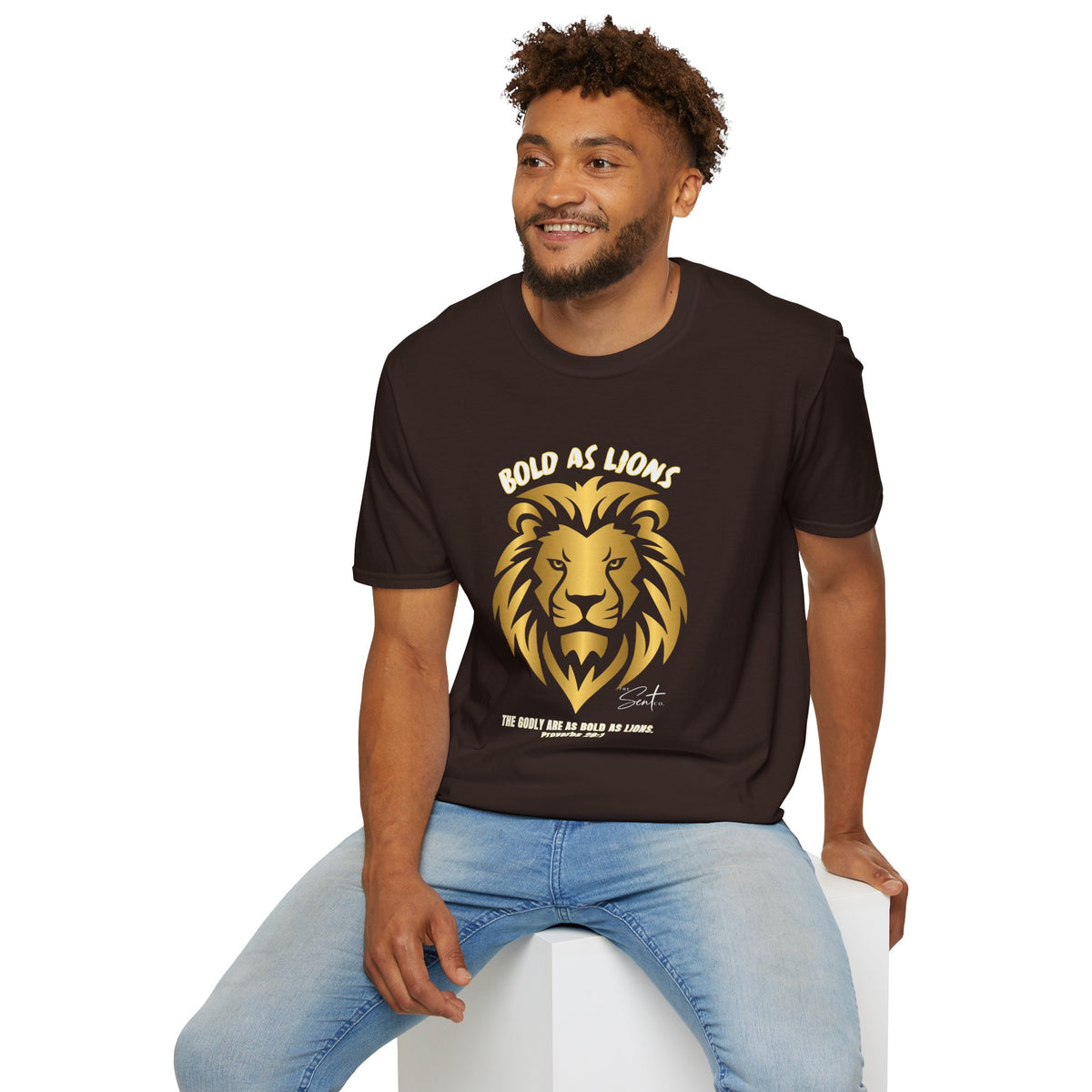 Jesus Cross T-Shirt — "Jesus" Scripture Design (Matthew 28:19, Psalms 23:3)