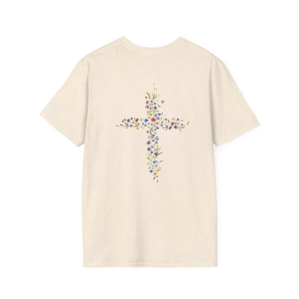 Jesus Is The Light Floral Cross Christian T-Shirt