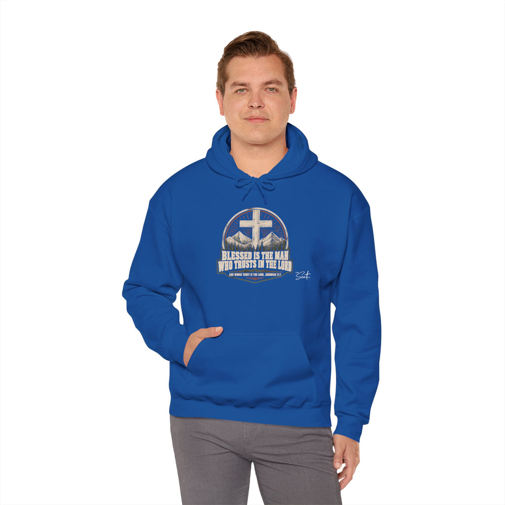 Blessed Is The Man Hoodie – Christian Cross Faith Sweatshirt