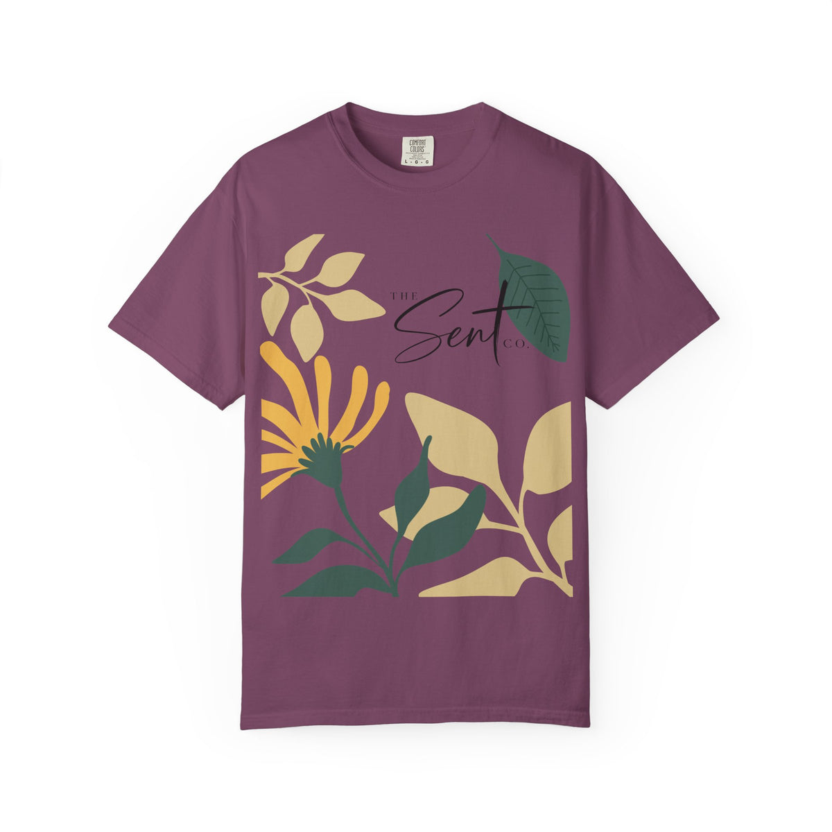 Floral Script Tee -"Here I am. Send me." Isaiah 6:8 (Back Print) The  Sent Co. (Front Print)
