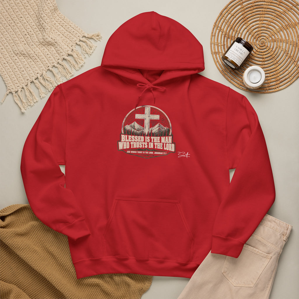 Blessed Is The Man Hoodie – Christian Cross Faith Sweatshirt