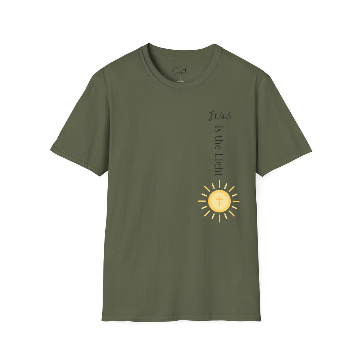 Jesus Is The Light Floral Cross Christian T-Shirt