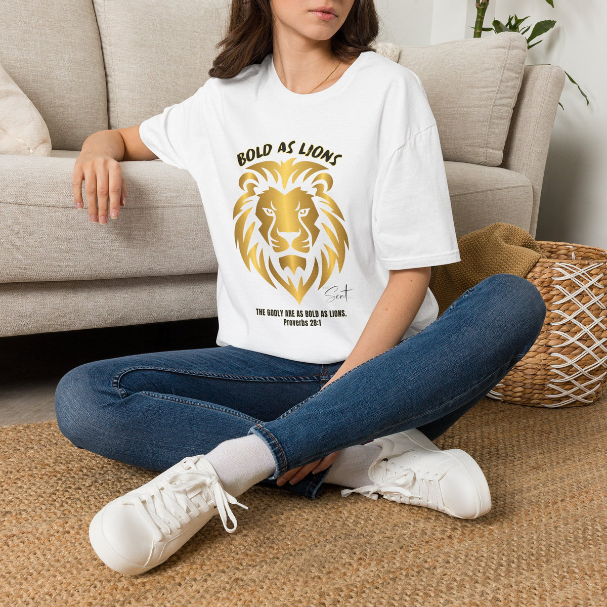 Jesus Cross T-Shirt — "Jesus" Scripture Design (Matthew 28:19, Psalms 23:3)