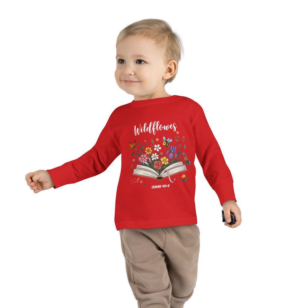 Child of God Toddler Long Sleeve Tee — Floral Christian Baby Shirt