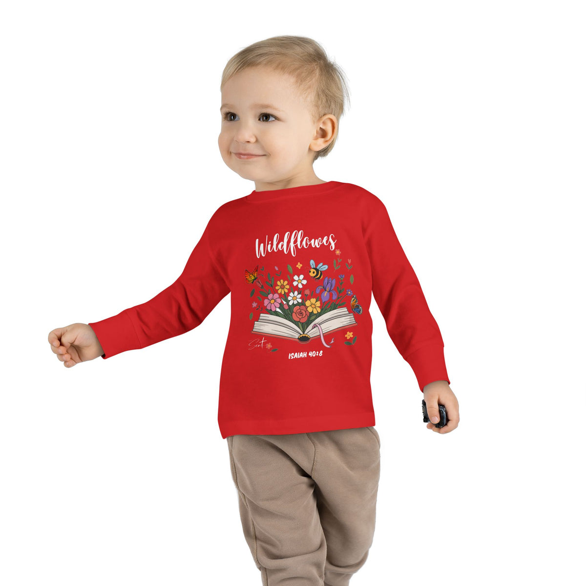 Child of God Toddler Long Sleeve Tee — Floral Christian Baby Shirt